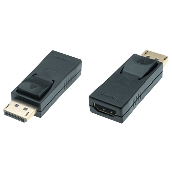 DisplayPort 1.2 zu High Speed HDMI™ Adapter, 4K@60Hz, St/Bu, schwarz, aktiv