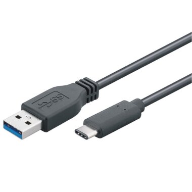 USB 3.2 Gen1 Super Speed Kabel, A - C, St/St, 5Gbit, 3A,...