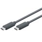 USB-C 3.2 Gen 1 Sync u. Lade Anschlusskabel, 5Gbit, 3A, 15W, St/St, 1m, schwarz