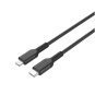 USB-C Lightning Sync- and Charge cable, MFI, USB2.0, black, 1m