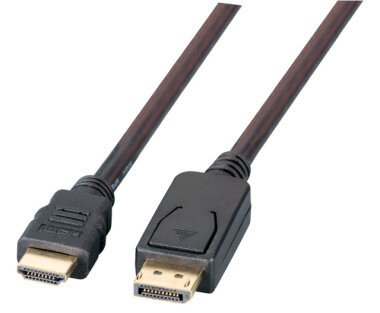 DisplayPort to HDMI cable, Full HD, black, Premium