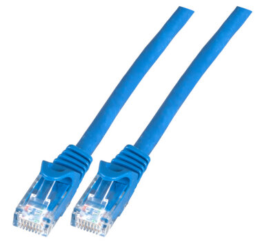 CAT6 patch cable U/UTP 5Gbit RJ45 halogen-free blue
