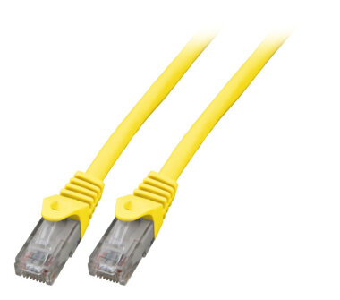 CAT6 patch cable U/UTP 5Gbit RJ45 halogen-free yellow