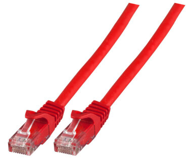 CAT6 patch cable U/UTP 5Gbit RJ45 halogen-free red