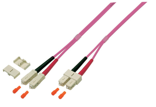 Lichtwellenleiter Duplex Jumper OM4 SC/SC 50/125µ Fiber Optic