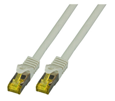 CAT7 raw-cable RJ45 patch cord SFTP CAT6A LSZH grey
