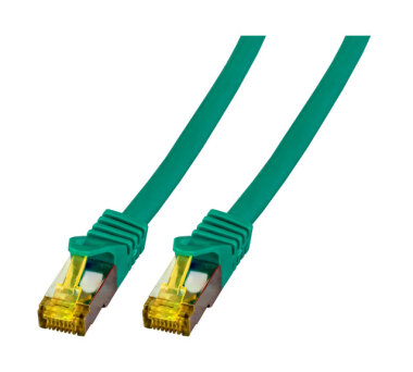 CAT7 raw-cable RJ45 patch cord SFTP CAT6A LSZH green