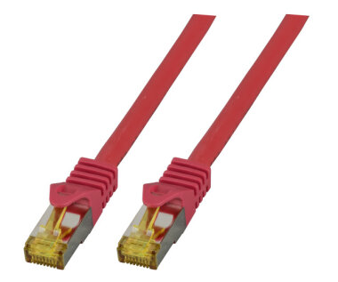 CAT7 raw-cable RJ45 patch cord SFTP CAT6A LSZH red