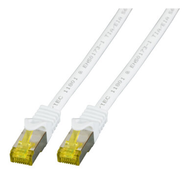 CAT7 raw-cable RJ45 patch cord SFTP CAT6A LSZH white