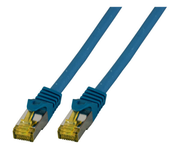 CAT7 raw-cable RJ45 patch cord SFTP CAT6A LSZH blue