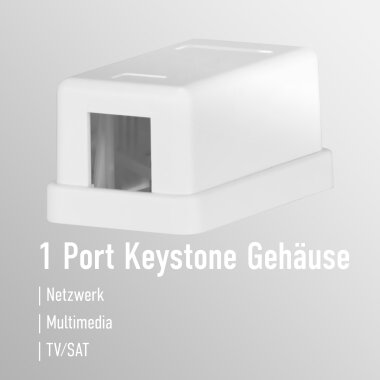 Keystone connection box, surface-mounted, pure white,...