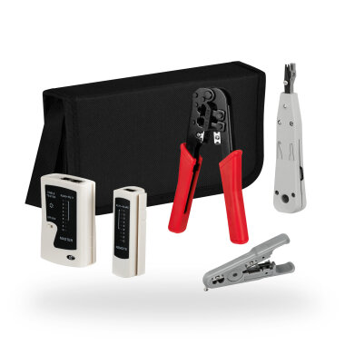 Network tool set with bag, 4 pieces