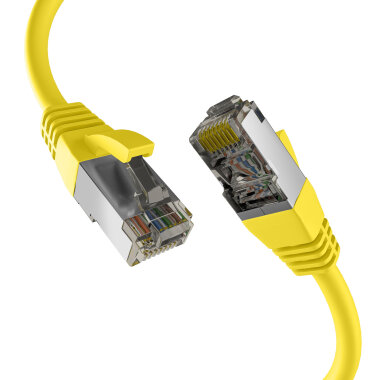CAT8.1 yellow RJ45 patch cord S/FTP 40Gbit LSZH PIMF...