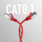 CAT8.1 ROT RJ45 PATCHKABEL S/FTP PIMF, LSZH 2000MHZ 40GB NETZWERKKABEL