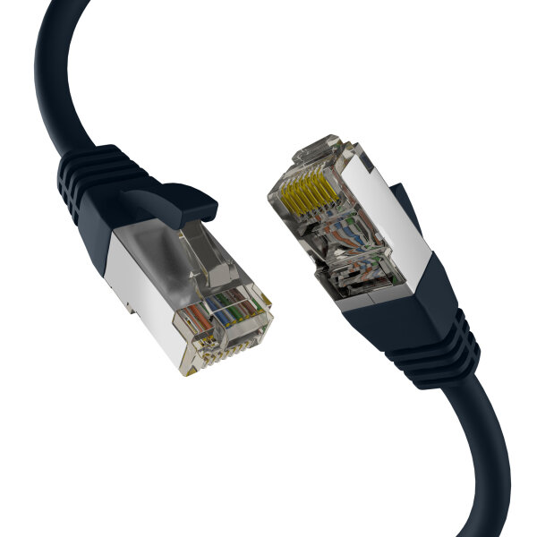CAT8.1 black RJ45 patch cord S/FTP 40Gbit LSZH PIMF 2000MHZ network cable CU LAN
