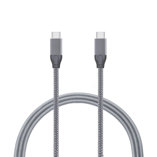USB-C 3.2 Gen.2x2 connection cable, 20Gbit, 4K@60Hz, 20V/5A, 100W, m/m, 5.00m, grey