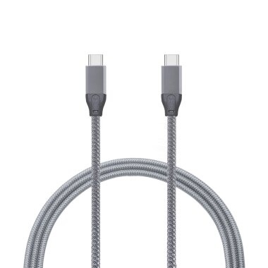 USB-C 3.2 Gen.2x2 connection cable, 20Gbit, 4K@60Hz, 20V/5A, 100W, m/m, 5.00m, grey